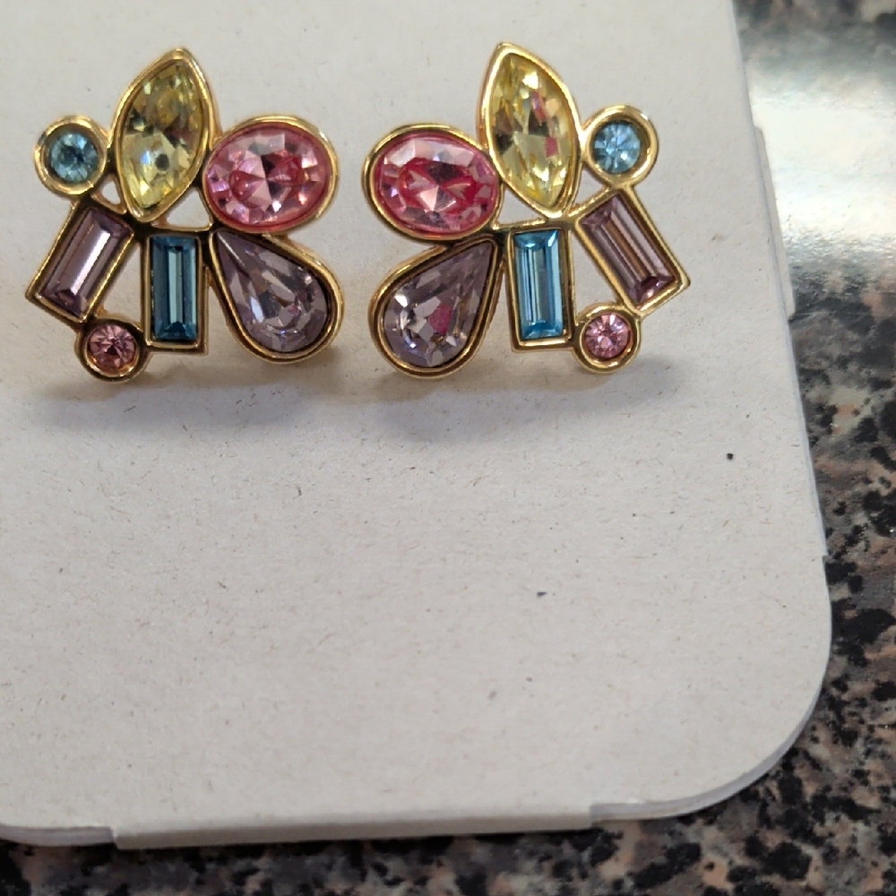 Elegant Multicolor Gemstone Earrings